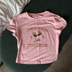 Espresso Martini Pink cropped T-Shirt